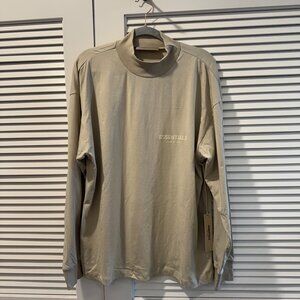 Small Wheat FOG Essentials longsleeve crewneck t-shirt